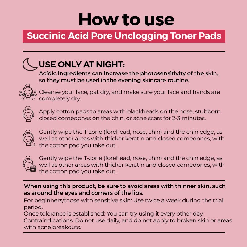 Succinic Acid Cleansing Pads - 10